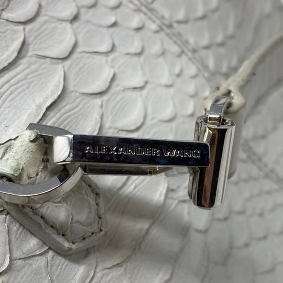 Alexander Wang | Marion Leather Crossbody Bag White Embossed - Picture 10 of 16